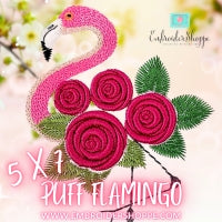 5 x 7 Puff Flamingo
