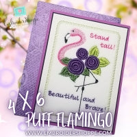4 x 6 Puff Flamingo