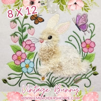8 x 12 Vintage Bunny