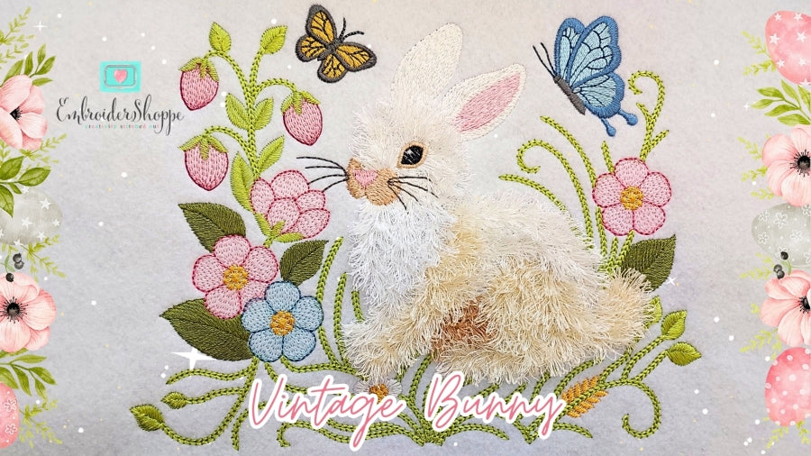 6 x 10 Vintage Bunny