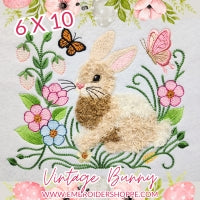 6 x 10 Vintage Bunny