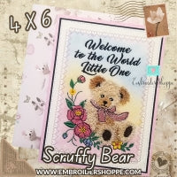 4 x 6 Scruffy Bear