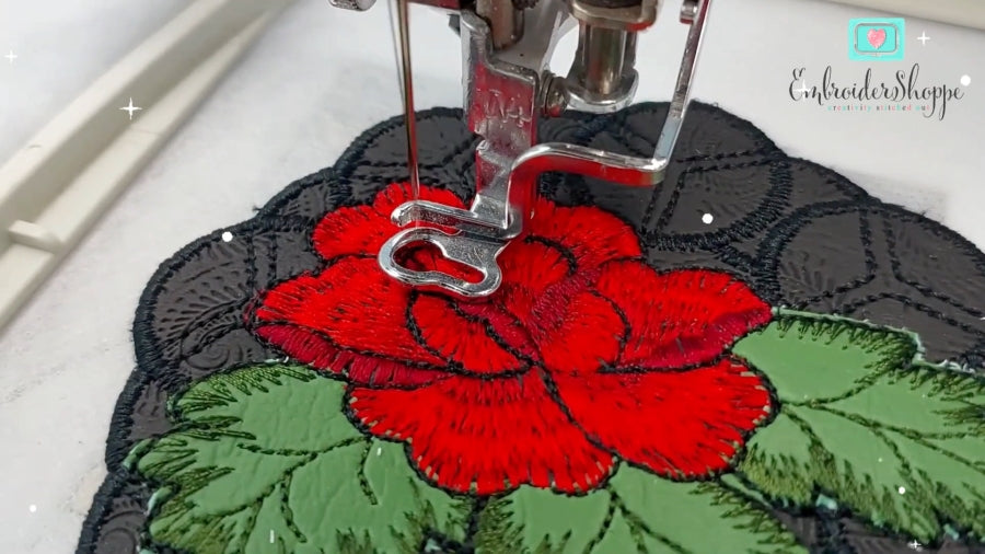 6 x 6 Rose Coaster Cutwork