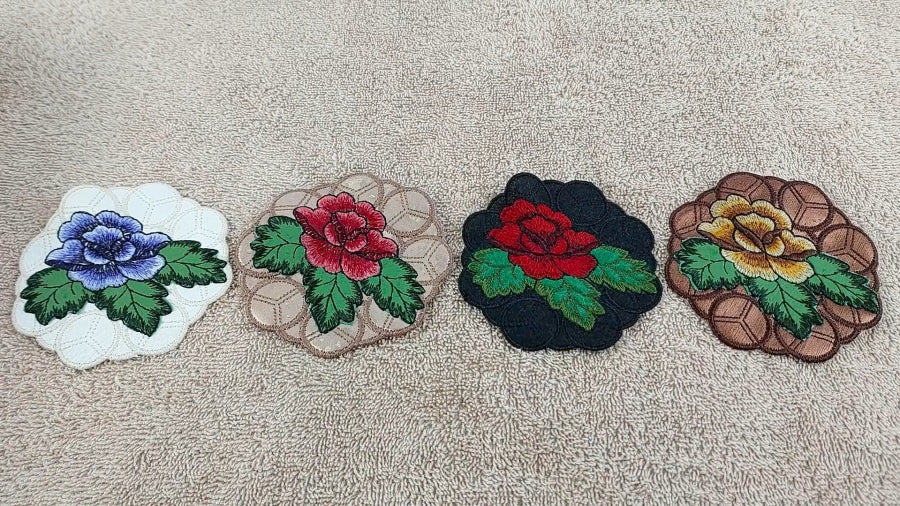 5 x 5 Rose Coaster Cutwork