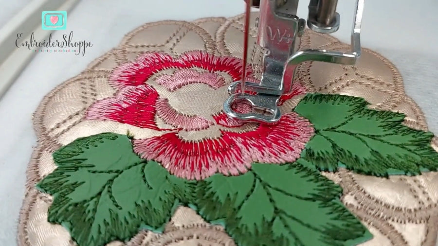 5 x 5 Rose Coaster Cutwork