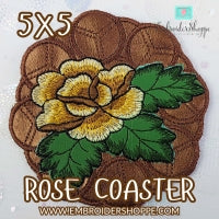5 x 5 Rose Coaster Cutwork