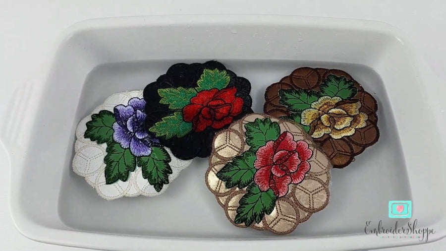 4 x 4 Rose Coaster Cutwork