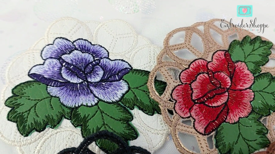4 x 4 Rose Coaster Cutwork