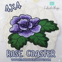 4 x 4 Rose Coaster Cutwork