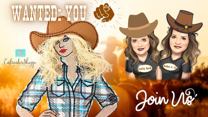 6 x 10 Cowgirl Millie