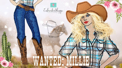 4 x 6 Cowgirl Millie