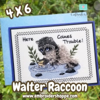4 x 6 Walter Raccoon