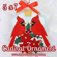 5 x 7 Cardinal Ornament