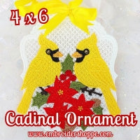 4 x 6 Cardinal Ornament
