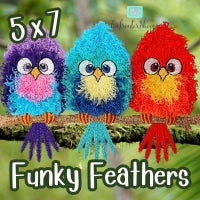 5 x 7 Funky Feathers