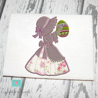 Sunbonnet With Egg Applique