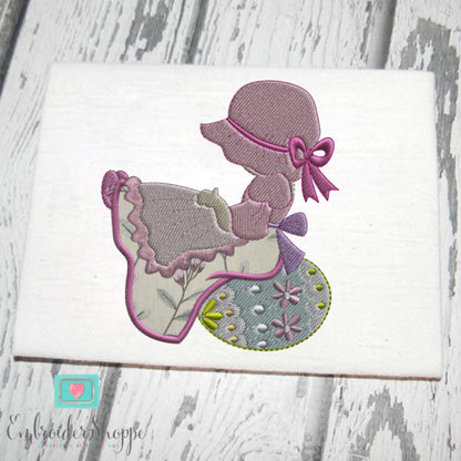 Sunbonnet on Egg Applique