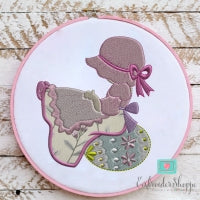 Sunbonnet on Egg Applique