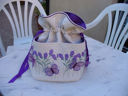 Lavender and Butterfly Pillow