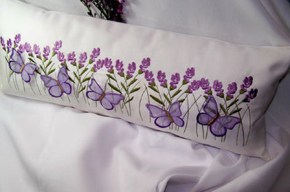 Lavender and Butterfly Pillow
