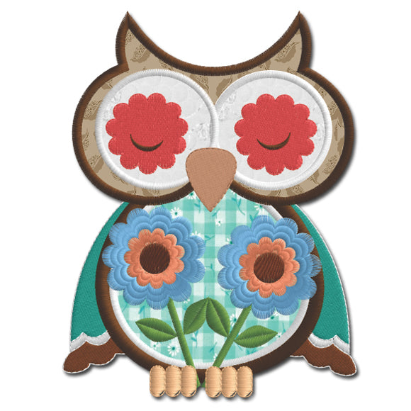 Owl 8 Applique 5x7