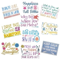 Sewing and Quilt Sayings Set