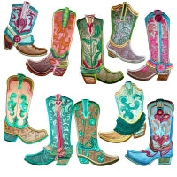 Cowboy Boots Set Applique