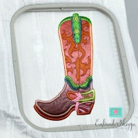 Cascading Swirls Cowboy Boot