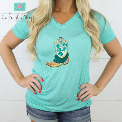 Honey Embroidered Fringe Boots