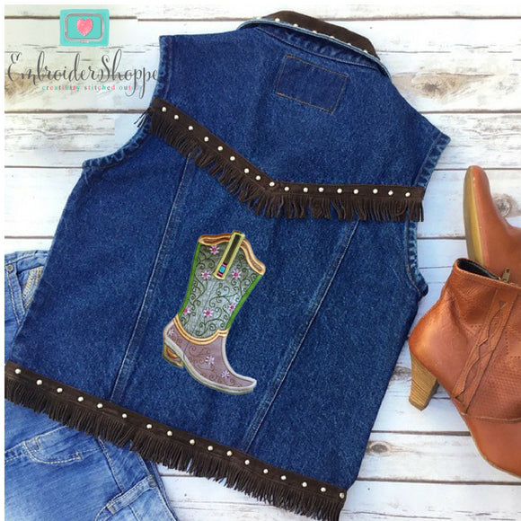 Plumsugar Daisy Boots Applique