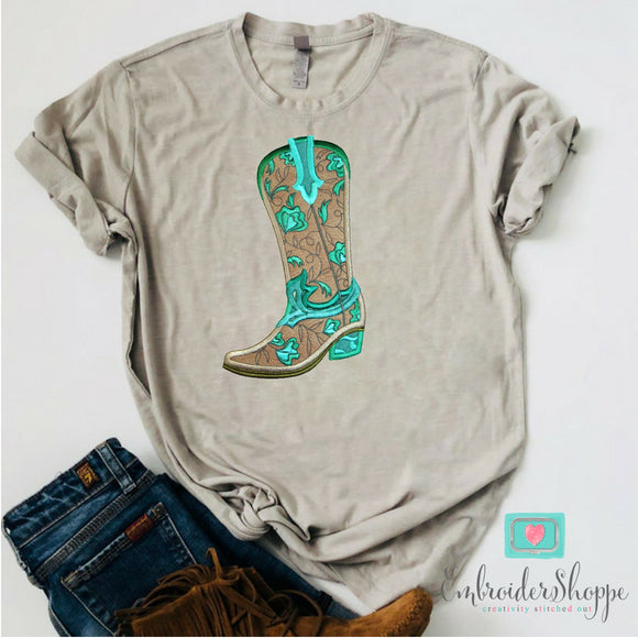 Robin Cognac and Turquoise Foliage