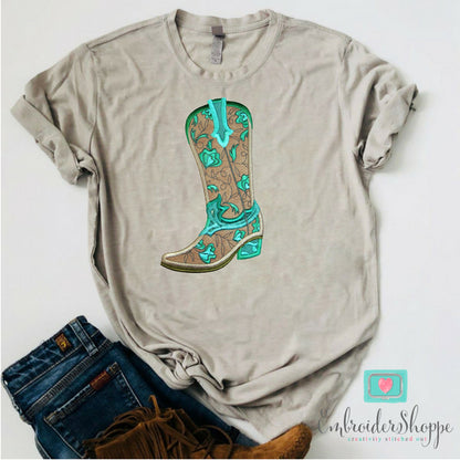 Robin Cognac and Turquoise Foliage