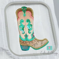Sandy Paisley Jane Boots Applique