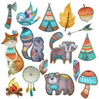 Tribal Woodland Applique Set