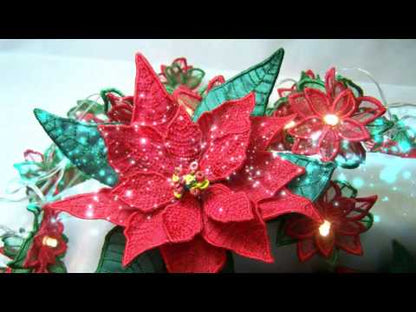 3D Poinsettia Fabric Flower