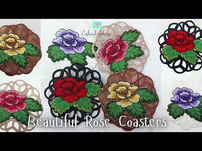 4 x 4 Rose Coaster Cutwork